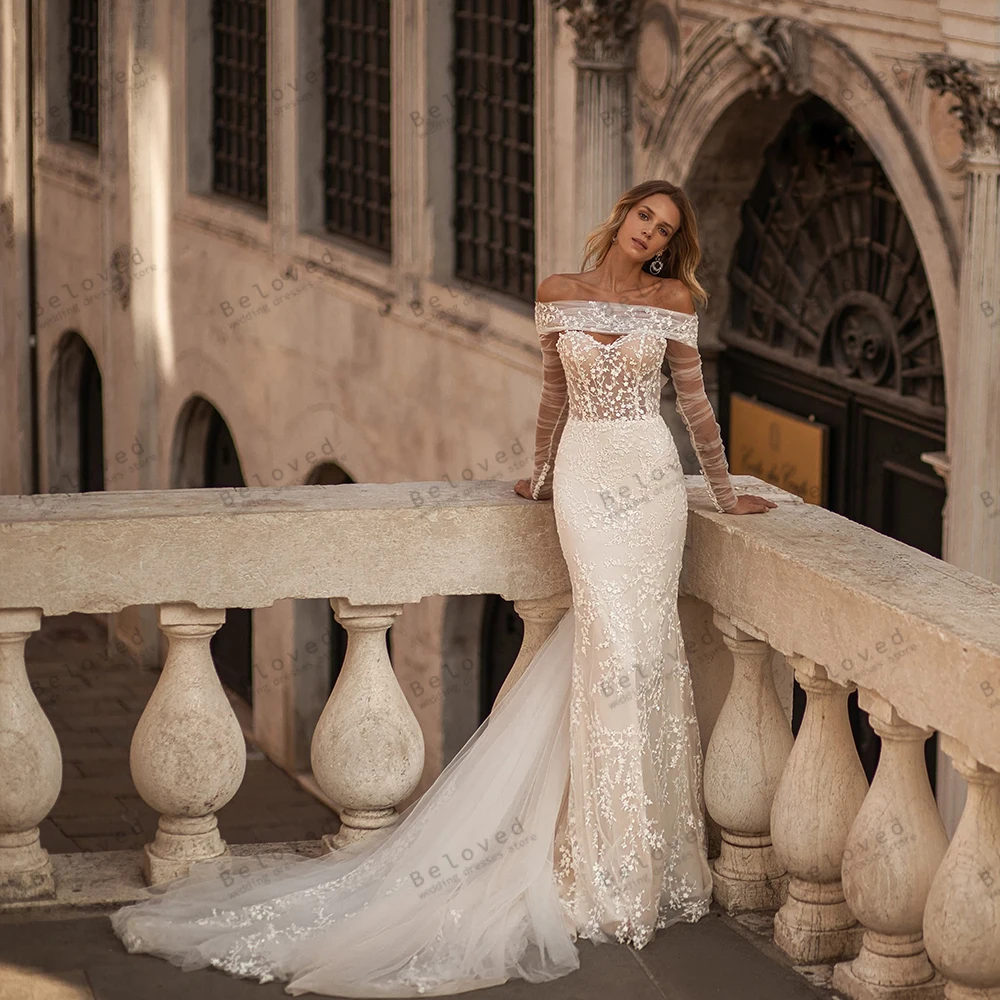 

Charming Wedding Dresses Gorgeous Bridal Gowns Lace Appliques Off The Shoulder Robes Luxury Vestidos De Novia Customized 2025