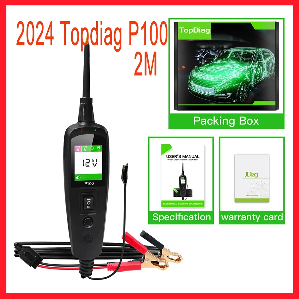 

P100 24V 12V Probe Pen Car Tester Voltage Resistant Test Circuit Ignition Battery Scanner Diagnostic Tools Auto Accessories