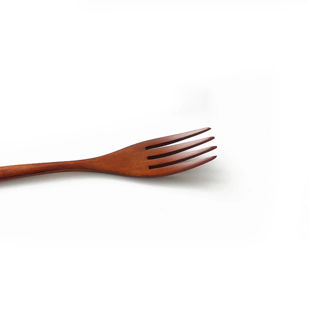 

5 Pcs Four-toothed Fork Forks Knife and Fruit Bamboo Mini Desserts Cake Small Japanese Cutlery