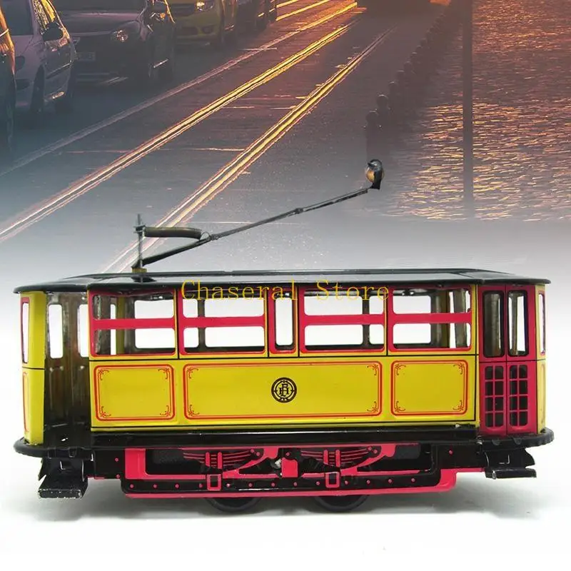E7CE Retry Wind Up Tram Cable Bus Clockwork Streetcar Toy Collection Vintage Kid Gift