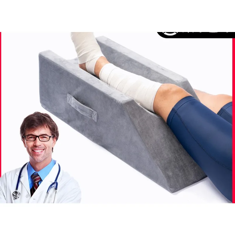 Fracture leg pad, raising artifact, lower limb surgery, elderly person in bed,  foot pad, leg pillow pad