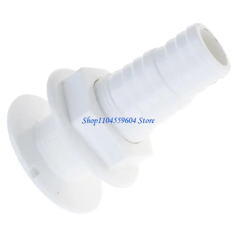 

12QM Durable Plastic Thru Hull Bilge Plumbing Fittings for Bilge Drain Vent Aerator Hose Boat Marine Yacht Sail RV-Truck