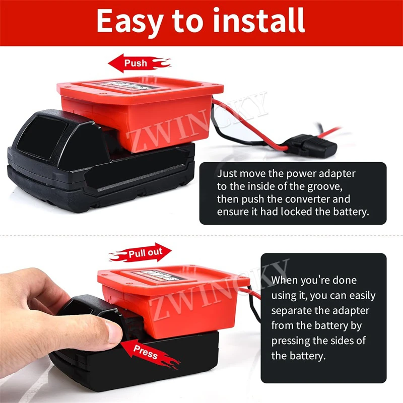 อะแดปเตอร์ล้อไฟฟ้าสำหรับ milwaukee 18V ขั้วต่อแบตเตอรี่ DIY อะแดปเตอร์ที่วางแท่นวางสำหรับเครื่องมือไฟฟ้าของเล่น RC หุ่นยนต์