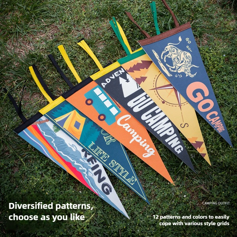 

Outdoor Activities Tent Camping Pennant Camp Atmosphere Decorative Flag Picnic String Flag