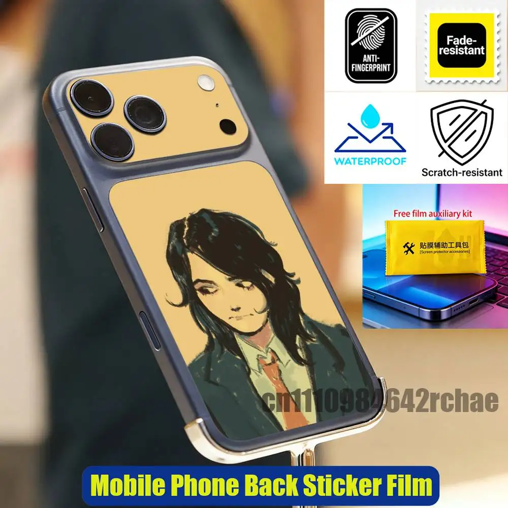 

For iPhone 17 Pro Max Phone G-Gerard W-Way M-MCR Back Sticker Film Decal Skin Wrap DIY Custom Stickers Full Cover