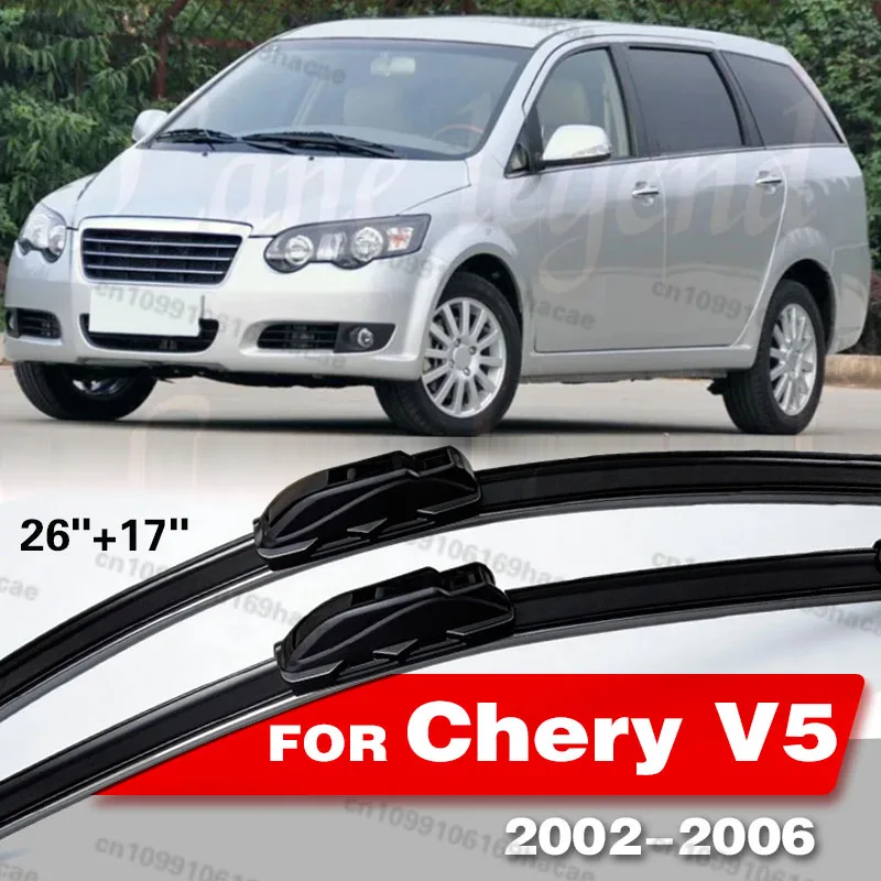 Car Wiper Blade For Chery V5 2002 - 2006 2pcs Car Front Wiper Blades Soft Rubber Windscreen Windshield Auto Accessories 26