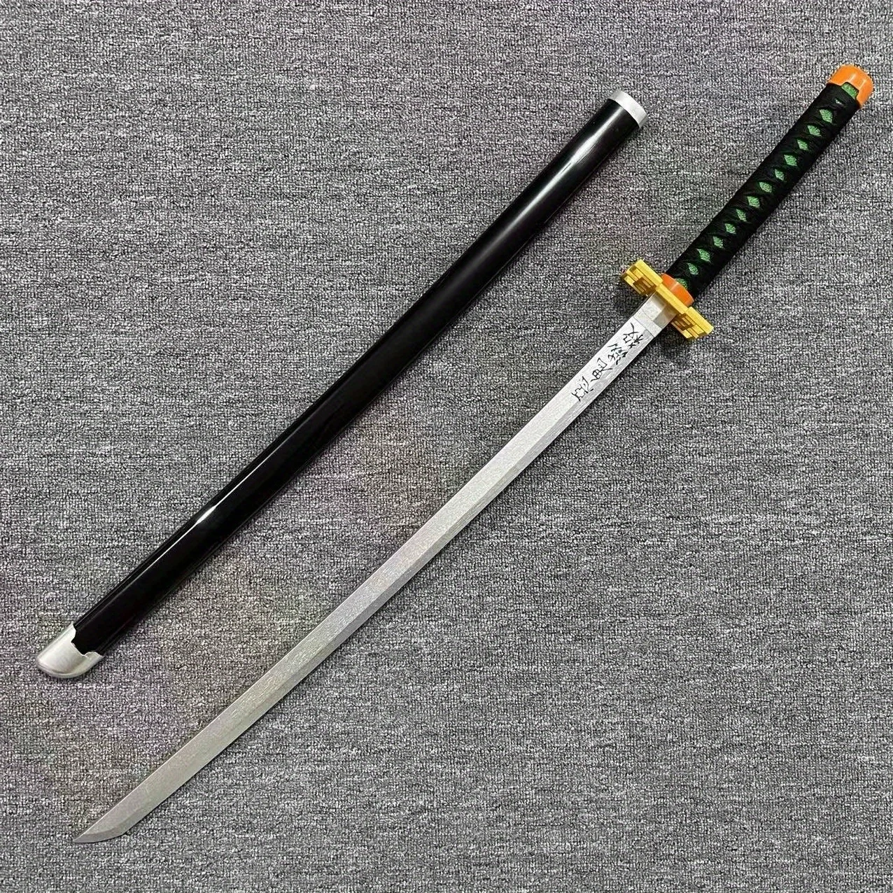 40inch Demon Slayer Tokitou Muichirou Anime Katana Cosplay Prop Ninja Knife Real Size Japanese Katana Original Samurai Sabre Toy