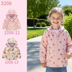 Spring and autumn jacket, foundation make-up flower, foundation make-up butterfly, casual and versatile, girl's coat