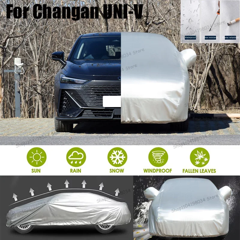 

For Changan UNI-V Auto Anti snow Anti dust Sunscreen Anti-uv Anti peeling paint And Anti Rainwater 210t car cover Car cover