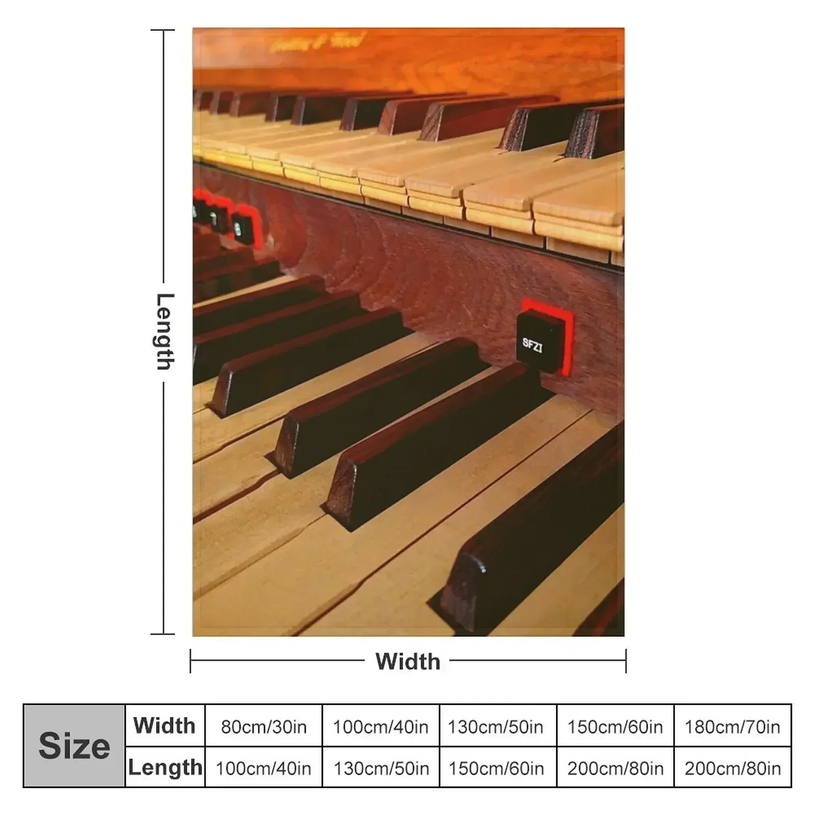 Organ Keys On an Antique Pipe Organ Throw Blanket heavy to sleep Giant Sofa decorative Luxury Baby Heavy Blankets