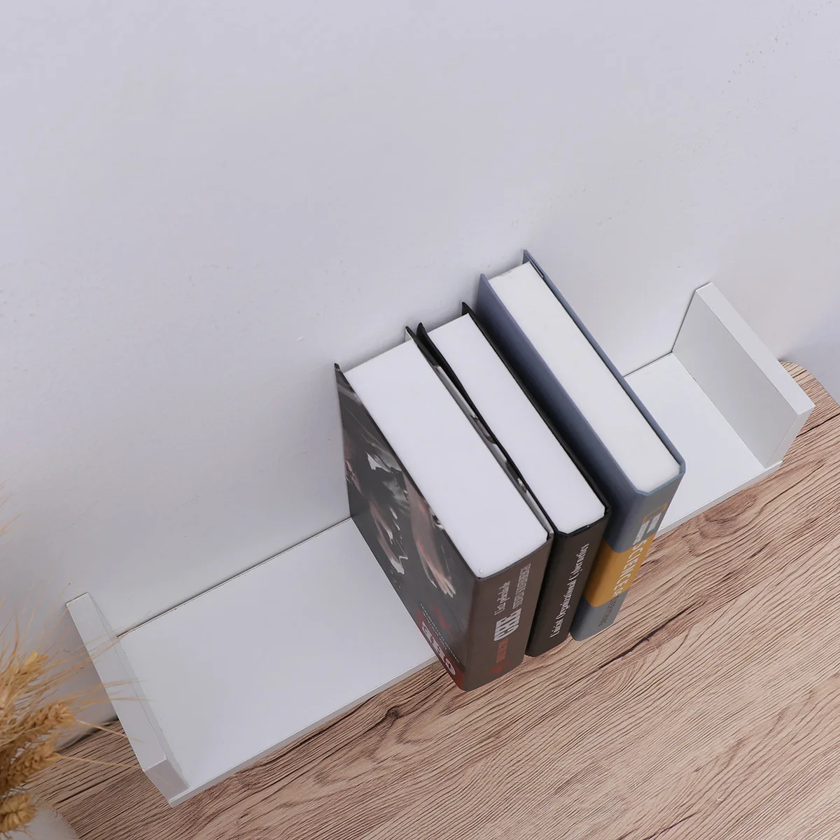 

3pcs Wall Shelf Bookcase No Drill Required Natural Material Strong Load Capacity For Books Dvds -Ray Storage Display Living