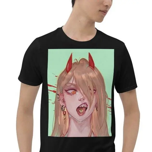 

Kawaii Harajuku Anime Devil Girl Power Horror Cute Short-Sleeve Unisex T-Shirt High Quality 100%Cotton Short Sleeve