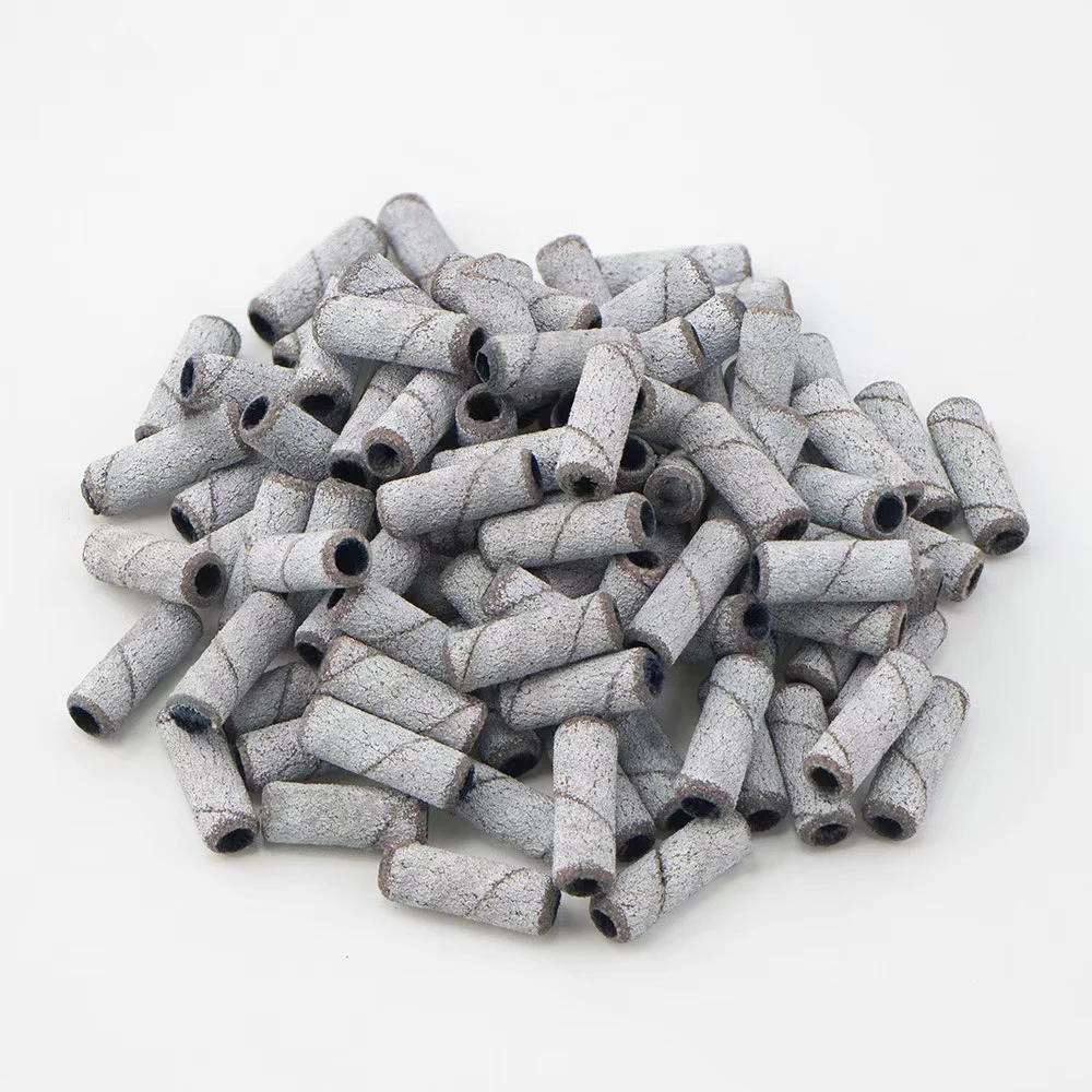 50pcs 3.1mm Mini Sanding Bands Kits With Shaft 3/32" Nail Drill Bits Mandrel Sets Electric Manicure Tool Dead Skin Remover