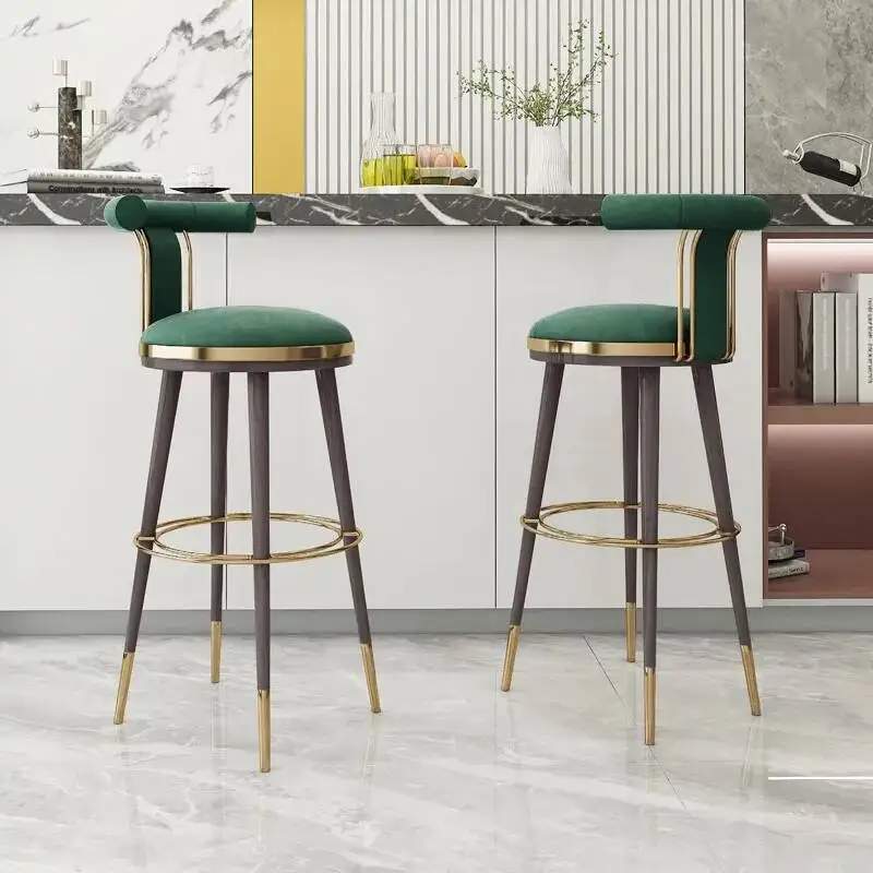 

Nordic Modern High Chair Simple Designer High Quality Unusual Restaurant Chair Counter Reception Bancos De Bar Home Furniture