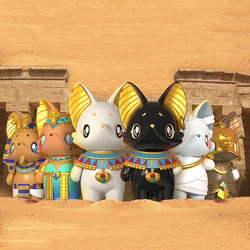 Cartoon Egyptian Phantom Rinfenni Action Figure Dolls Toys Cute Anubis Mummy Pharaoh Bastet Decoration Figure Model Boys Gifts