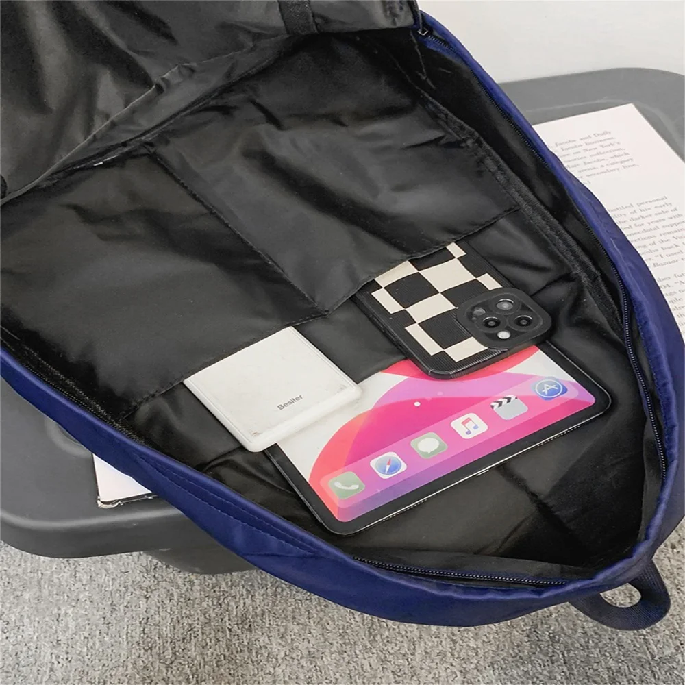 Cartable de grande capacité pour hommes et femmes, sac à dos de voyage en plein air, sac d'ordinateur imprimé lettre, étudiant, unisexe, couple, nouveau