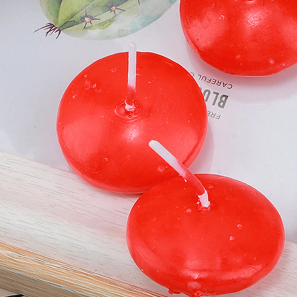 16Pcs Floating Discs Candles DIY Candles Unscented Discs Paraffin Floating Candles Ornament for Pool Party Wedding Decor