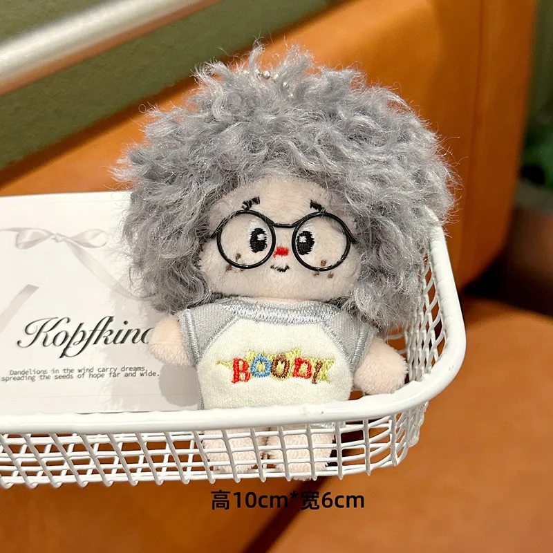 New Design Frizzy Hair Boy Cartoon Plush Pendant – Original Cute Afro Doll Keychain for Bags view 5