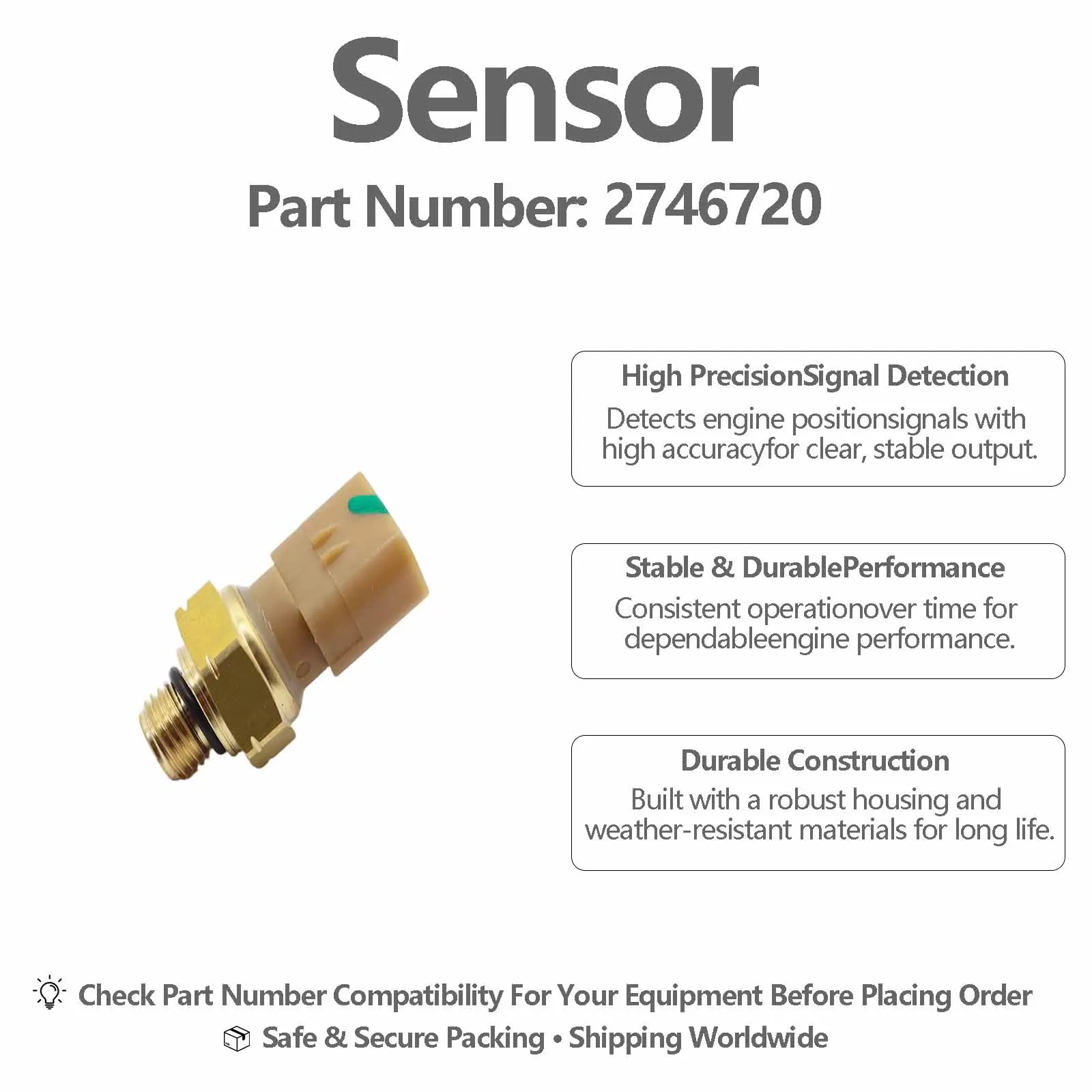Pressure Sensor 274-6720 2746720 For Caterpillar CAT C175-20 C175-16 C175-16GENSET Generator Sets