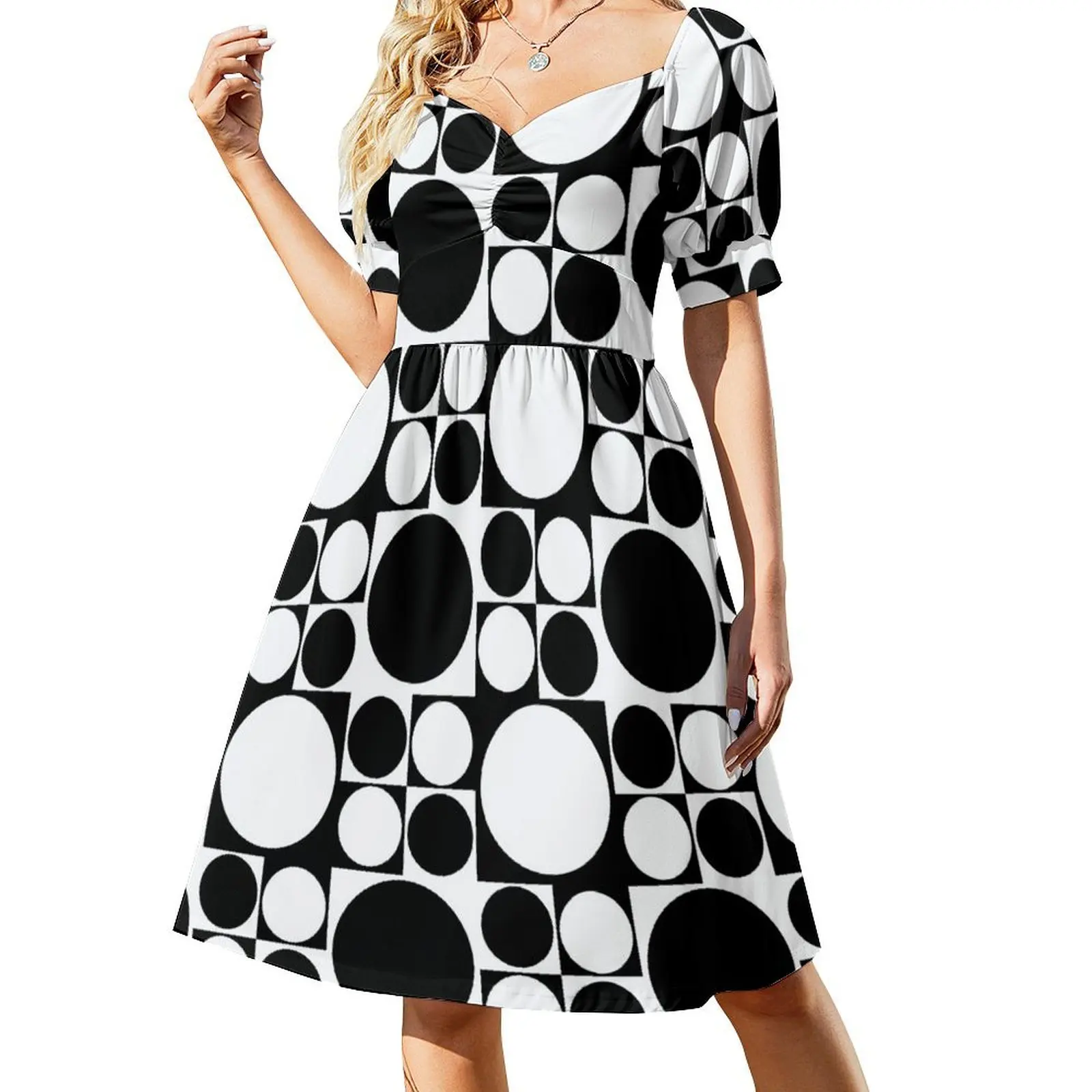 

Mod op art dress Short Sleeved Dress Clothing Long dresses Dress