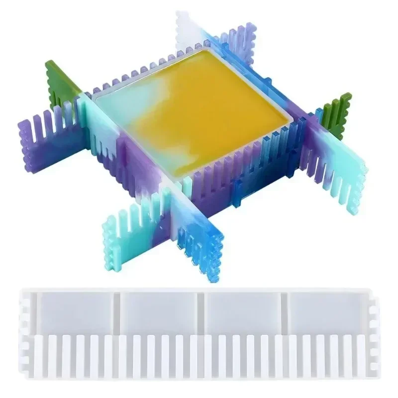 Adjustable Frame Bracket Silicone Epoxy Resin Mold DIY Craft Mould Making Handmade Drawer Divider Storage Rack Home Organizer