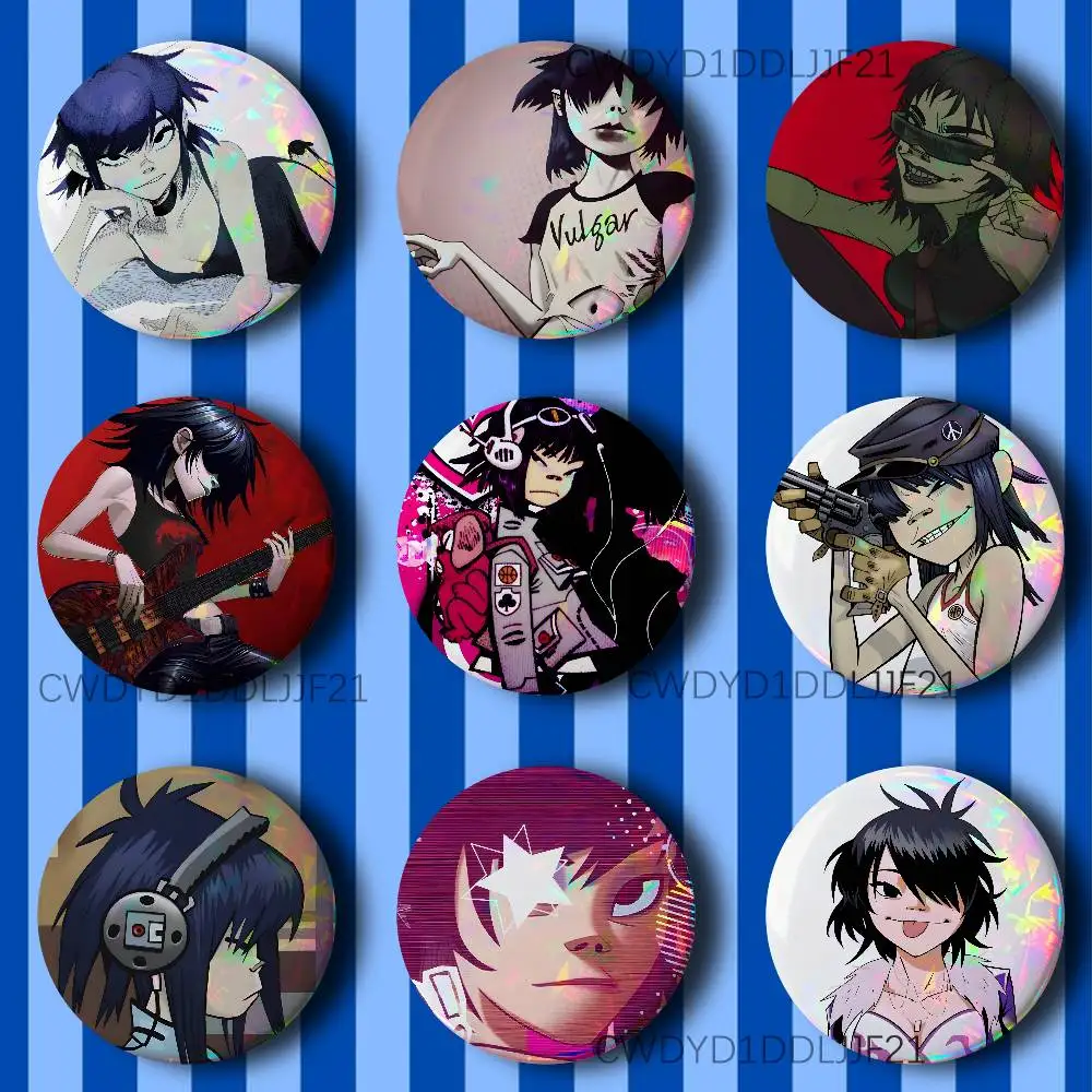 Noodle G-Gorillaz Rock Badge Brooch Figure Lapel Pins Clothes Backpack Fashion Cute Collection Decoration Display