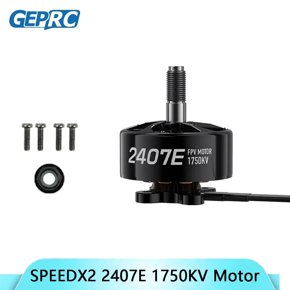 GEPRC SPEEDX2 2407E Motor 1750KV alto par baja potencia uso adecuado para 5-6 pulgadas Racing FPV Quads Racing RC Drone multicóptero
