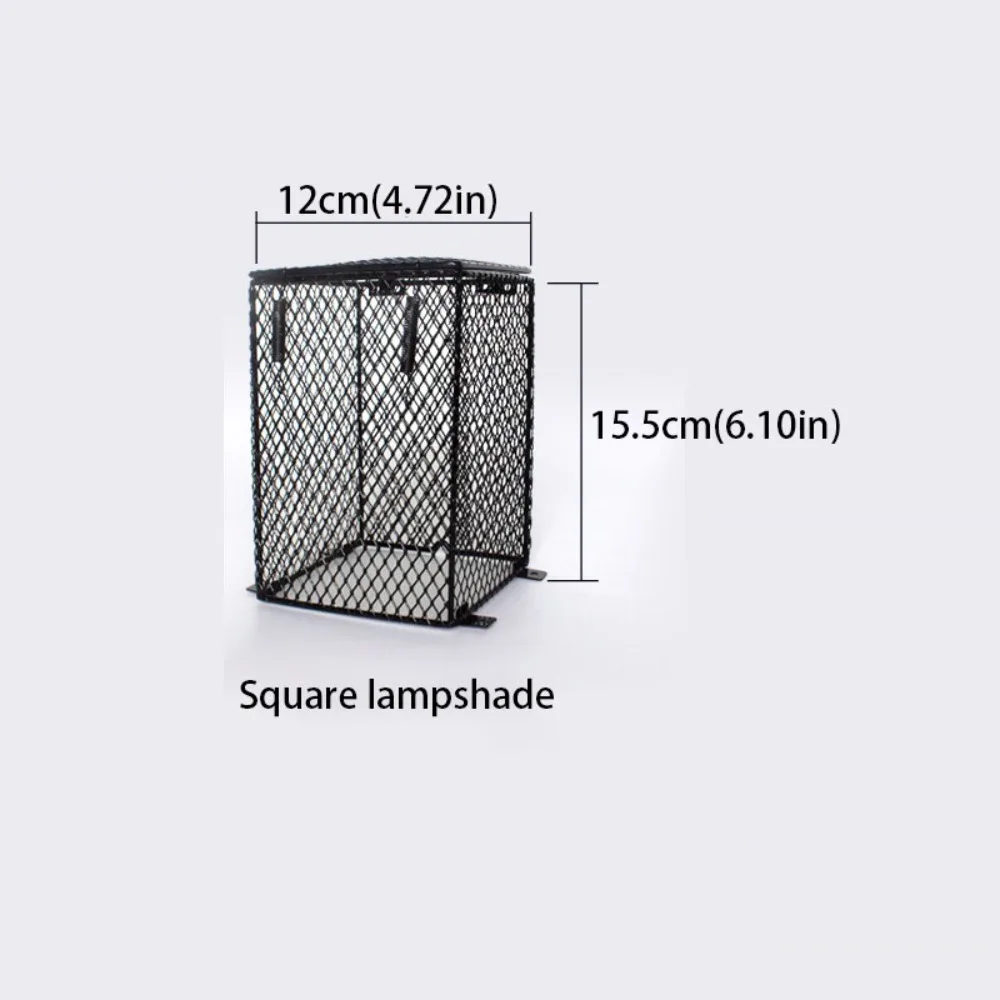 

Metal Mesh Heater Guard Iron Mesh Cover Cylinder and Square Heating Bulb Lamp Enclosure Round and Square Shape 4 Screws