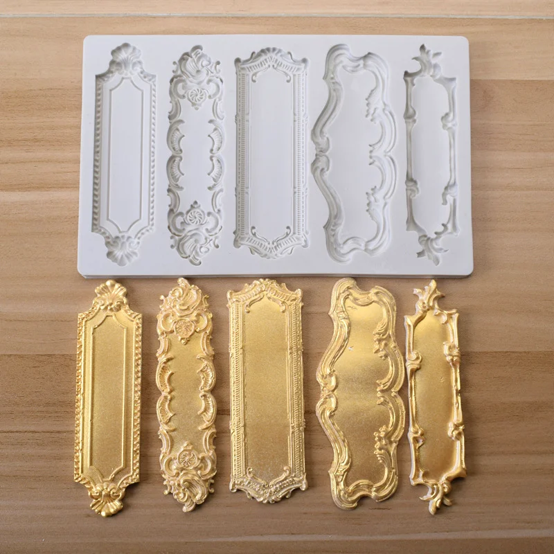 DIY Frame Silicone Resin Molds Pastry Cake Decorating Tools Fondant For Bakeware ,Kitchen Baking Accessories Lace Decoration