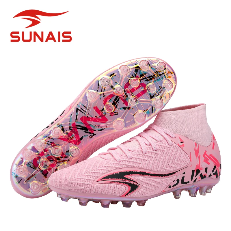 SUNAIS High-end Football Shoes Short Nail Anti Slip Football Boots Artificial Grass Cushioning training Mg Soccer Shoes 835313
