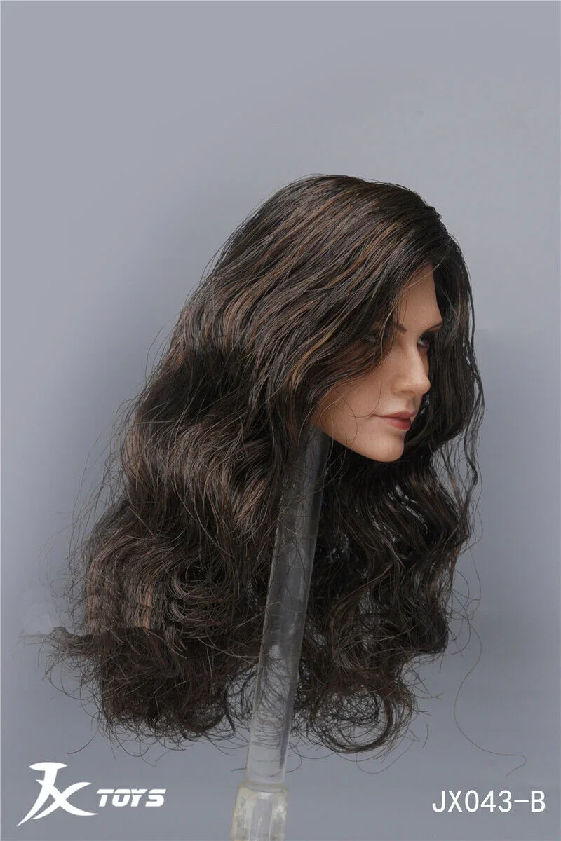 Głowa 1/6 Gal Gadot z bezpośrednim spojrzeniem, rzeźbiona głowa z przeszczepionymi włosami, model do rzeźbienia pasujący do 12-calowej figurki żołnierki.