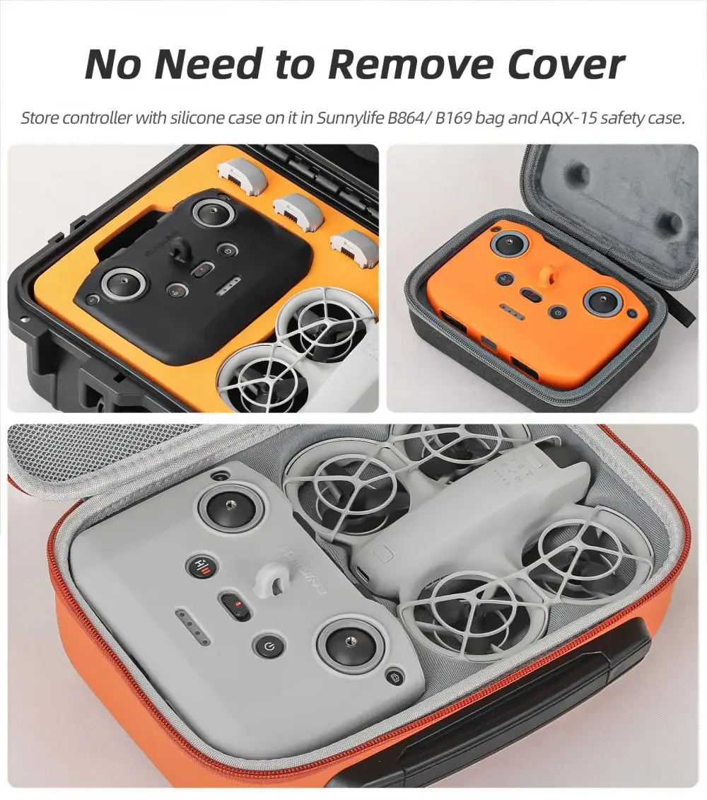 Silicone Cover For DJI Neo/Air 3S Anti-bump Dust-proof Protective Case Lanyard For RC-N3/N2/N1 Remote Control Accessories