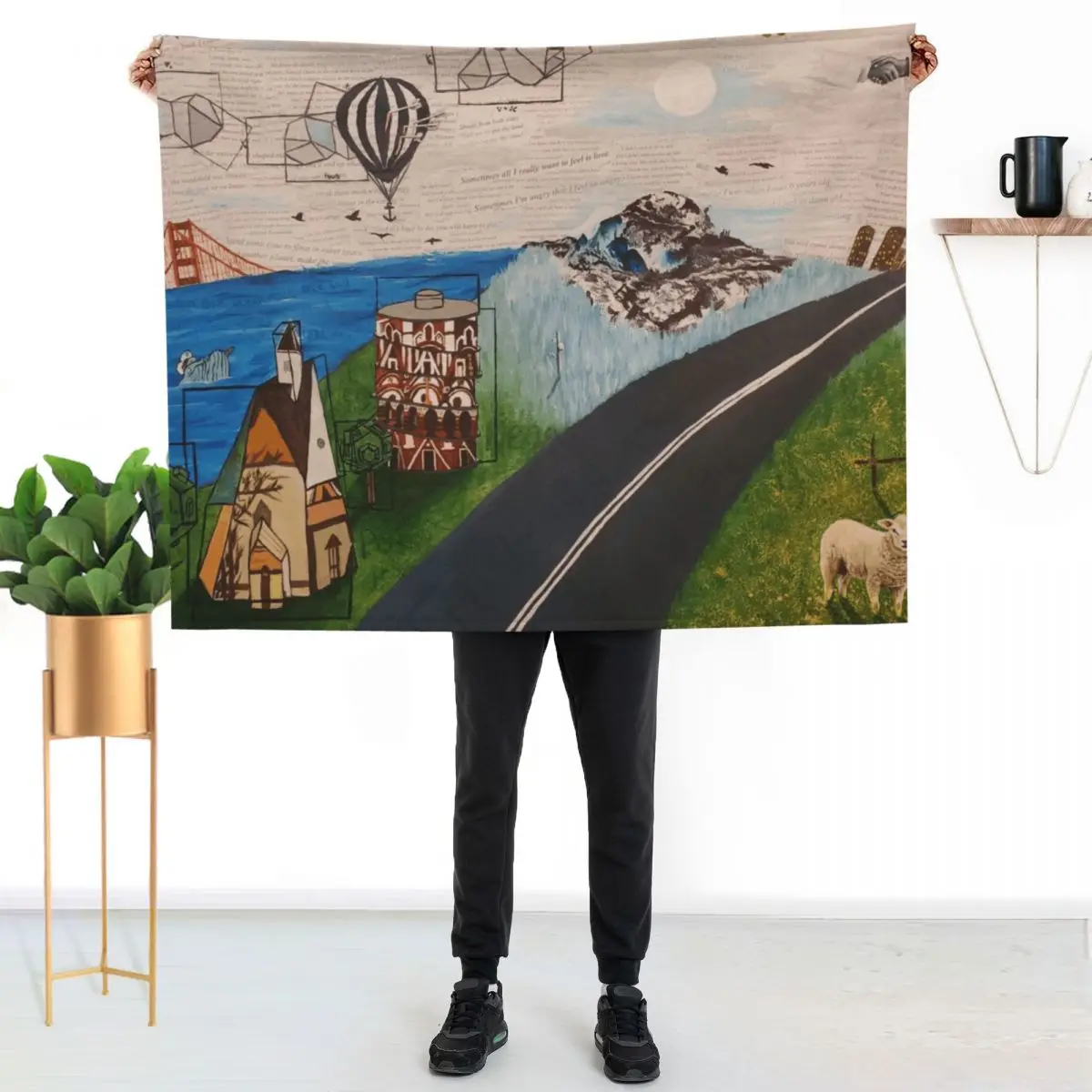 Watercolor Weekend - Modest Mouse tribute Throw Blanket Softest Thin Beach Single Picnic Luxury Brand Blankets