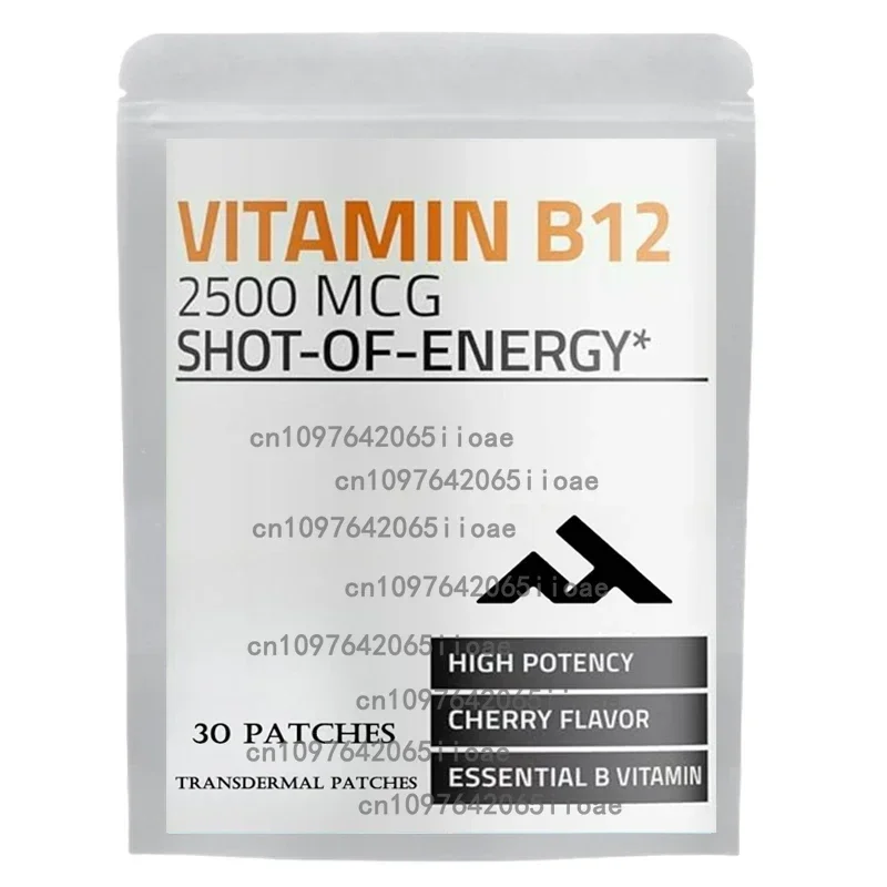 

30 Patches Energy Transdermal Self Adhesive Vitamin B12 Patches