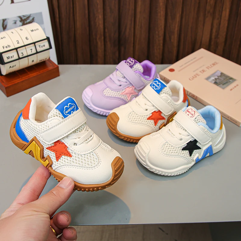 

2026 New Fashion Sport Shoes For Children Mesh Breathable Kid's Sneakers Ergonomics Anti-slippery Boy's Girl's Running Shoes