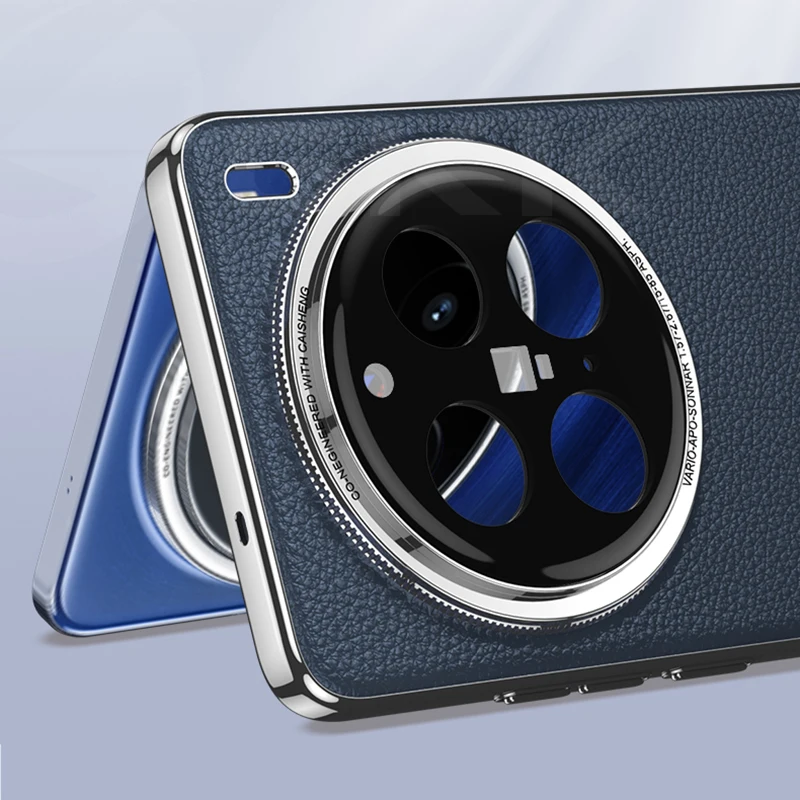 GKK Original Case For Vivo X200 Pro Mini Luxury Plating Plain Leather Camera Protective Hard Cover For Vivo X200 Pro Mini Case