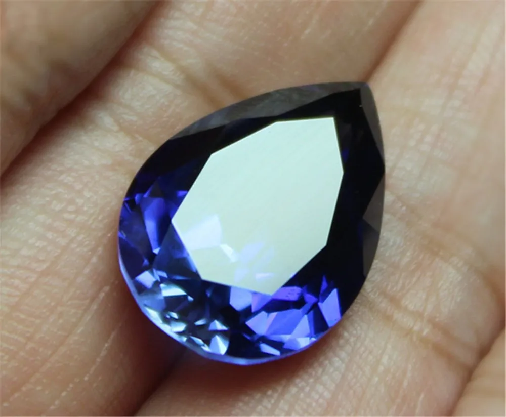 Joanlyn Sapphire Pear Shaped Faceted Gemstone Teardrop Cut Sapphire Gem Multiple Sizes to Choose C86S