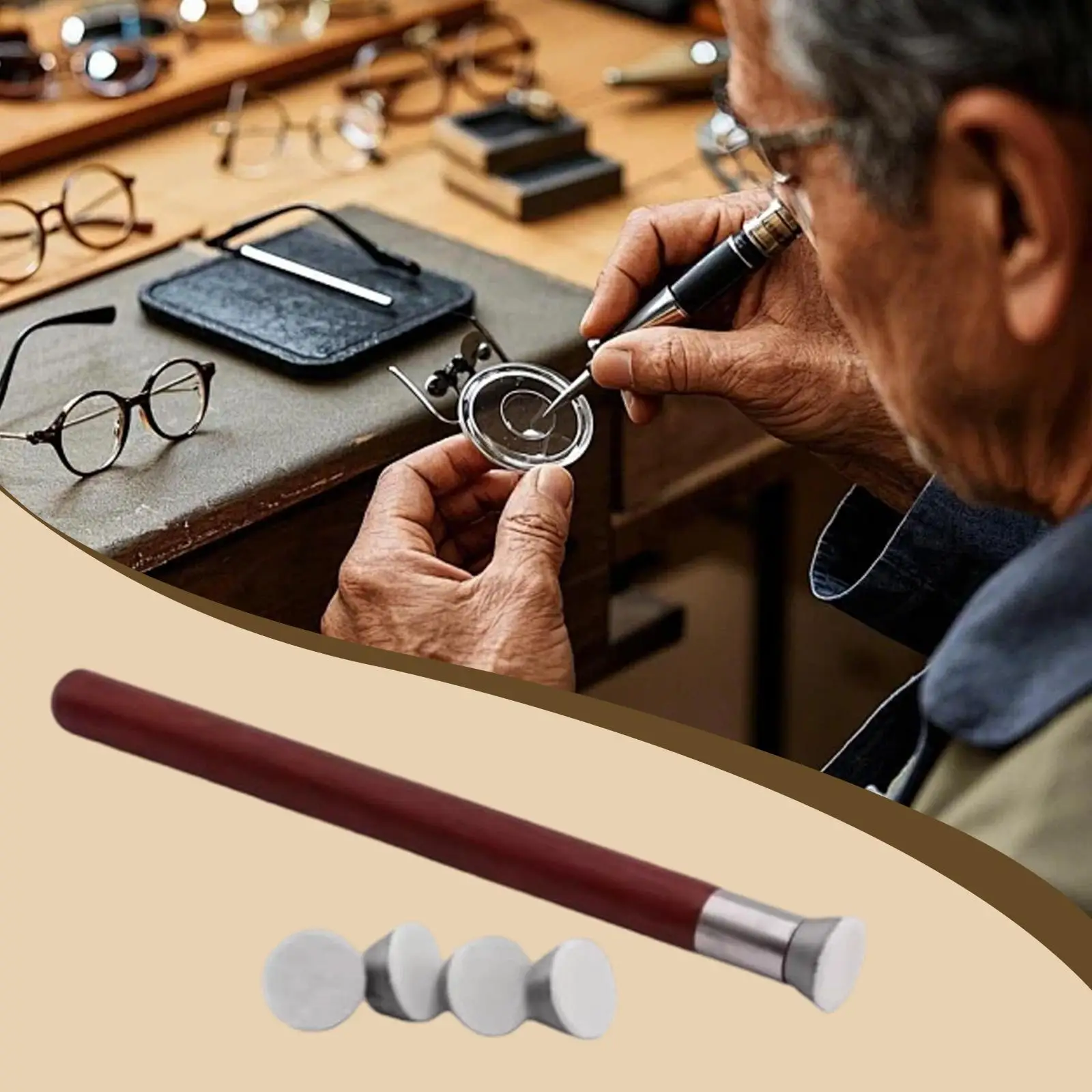 

Эргономичные деревянные палочки для чистки стрелок часов, профессиональный набор для ремонта часов, аксессуар для детальной очистки