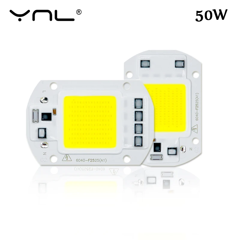 3PCS COB LED Lamp Chip 50W 30W 20W 10W 220V & 110V Cold Warm White Input Smart IC Driver Fit For DIY LED Floodlight Spotlight