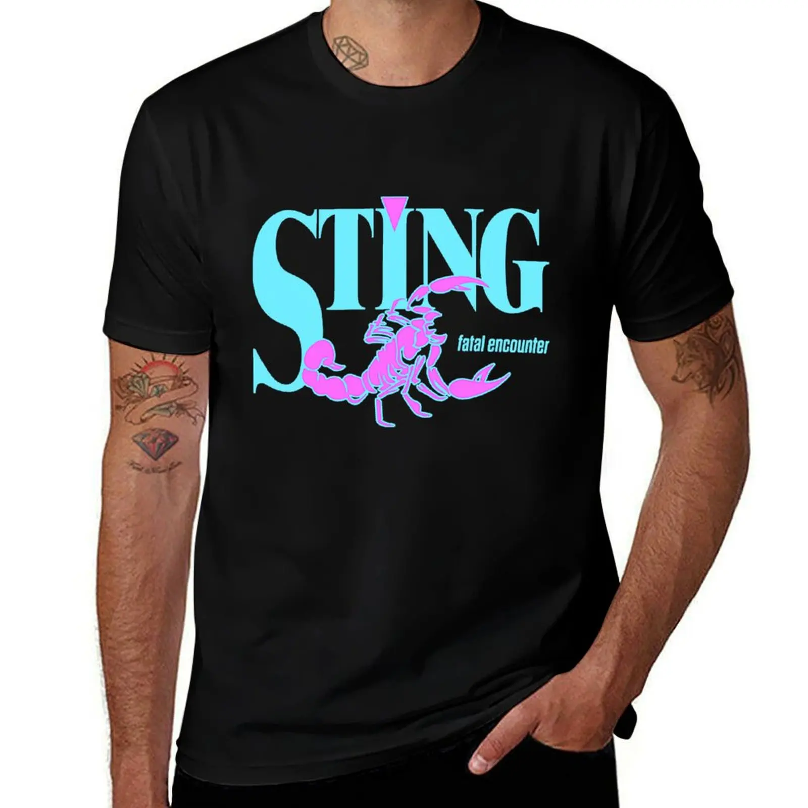 

STING - Fatal Encounter Retro 90's Design T-Shirt sports fans tees summer 2025 graphic shirts black t shirts for men
