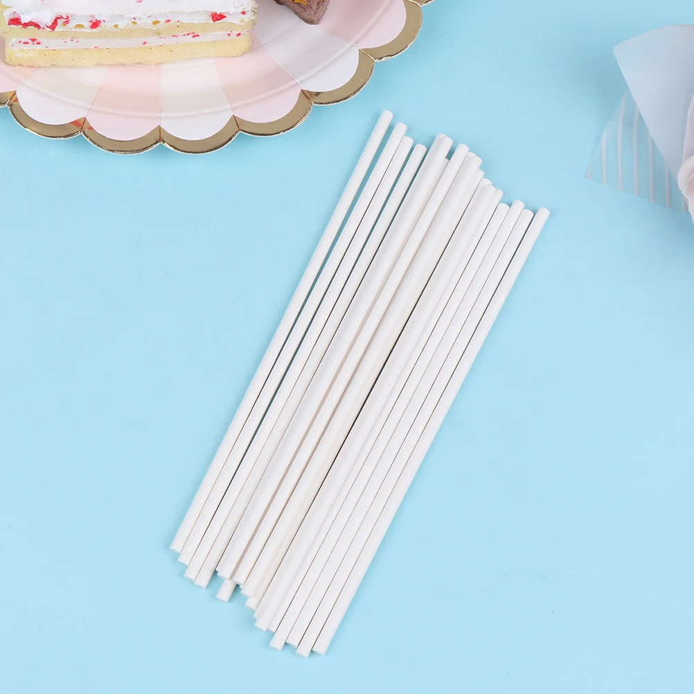 

300 Pcs Lollipop Paper Stick Clear Cake Sticks Candy Making Supplies Lollipops Marshmallow Cakepop