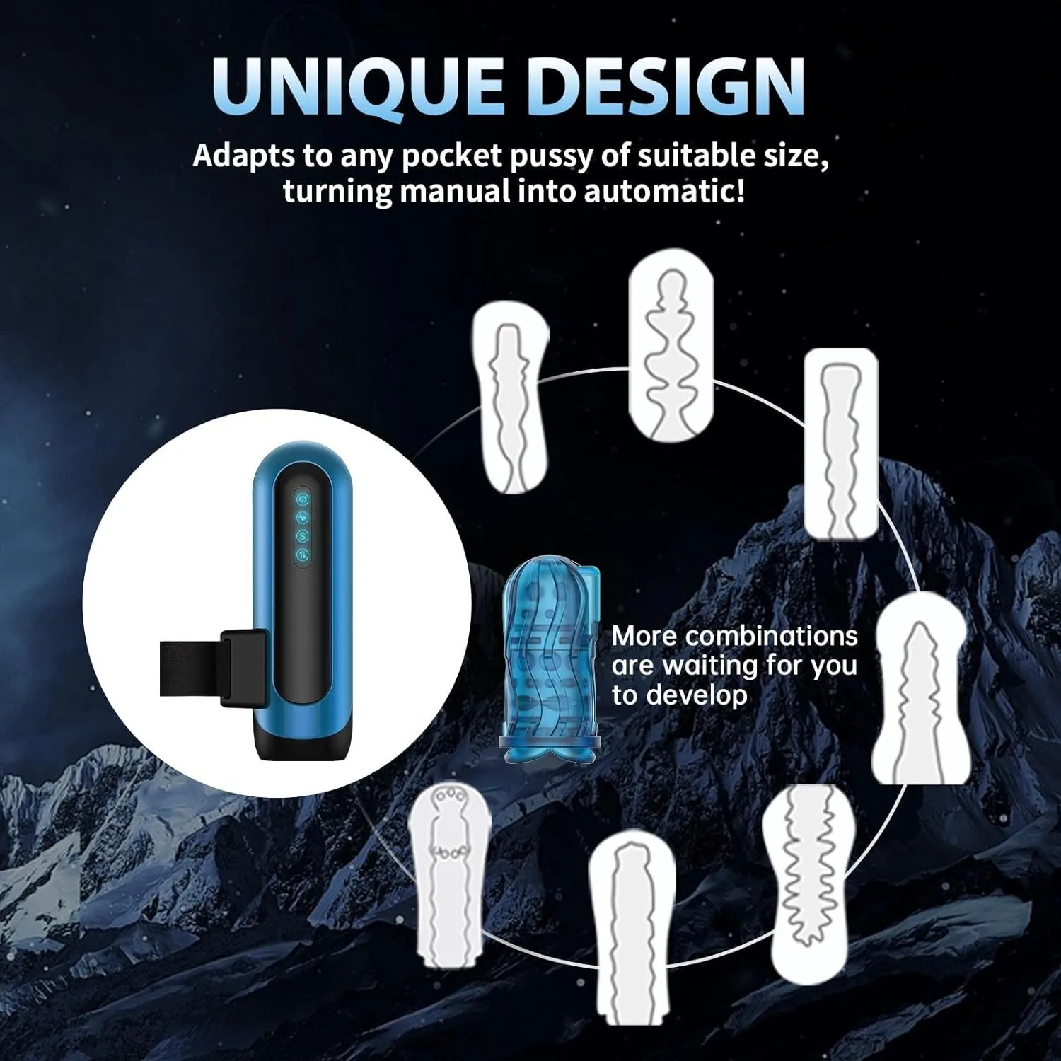ألعاب الجنس للرجال التلقائي ذكر الاستمناء مضخة القضيب مع 7 مص الدورية لعق وسائط اللسان الرجال جيب كس #4