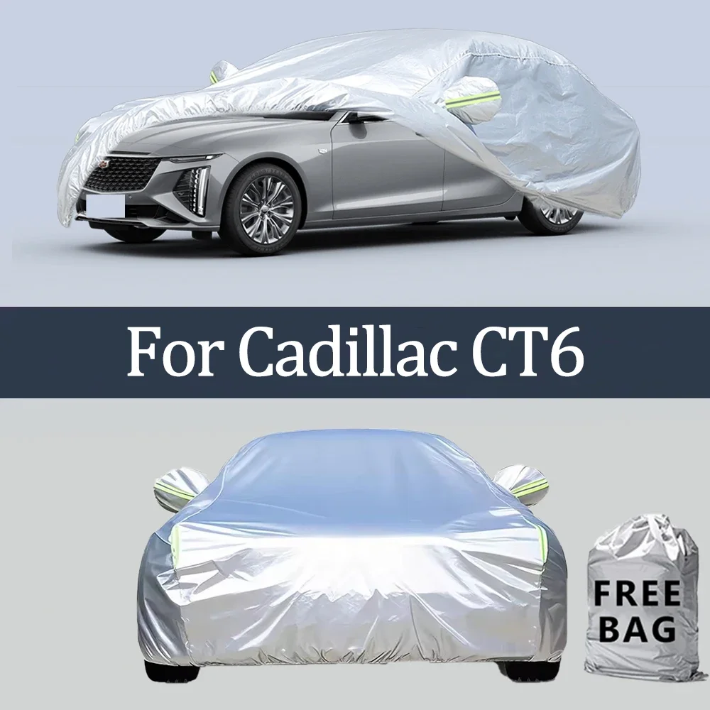 

For Cadillac CT6 Car Cover Outdoor Protection Covers Snow Sunshade Waterproof Dustproof Exterior UV Car Accessories