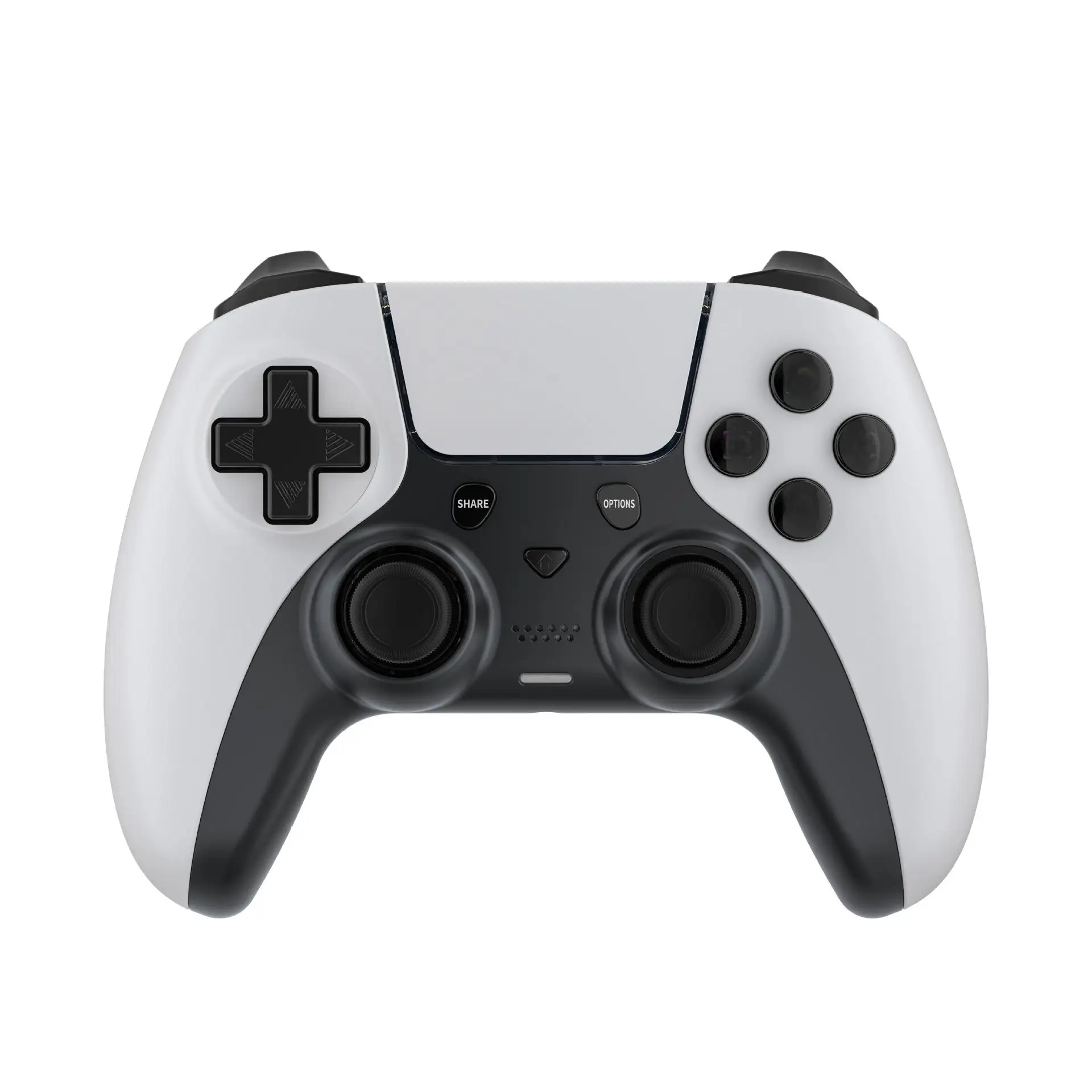 ตัวควบคุมไร้สายสำหรับเกมแพด4แบบสั่นคู่ฟังก์ชันเทอร์โบสำหรับพีซีที่มีการเขียนโปรแกรมปุ่มย้อนกลับจอยสติ๊กสำหรับ PS4