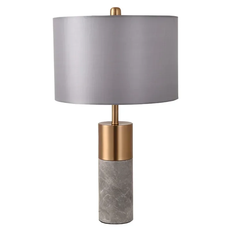 Luxo Marble Table Lamp, Desk Light, Personalidade Bedside Lamp, Retro Quarto Voltar Decoração, de alta qualidade