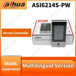 Dahua-controlador de acceso de reconocimiento facial, ASI6214S-PW, compatible con huella dactilar, cara, tarjeta IC y desbloqueo de contraseña