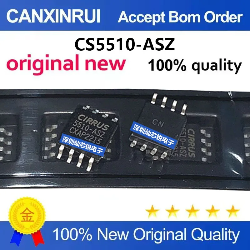 (5-100pieces)Brand New Original CS5510 CS5510-ASZ SMD SOP8 Analog-to-Digital Converter - ADC Data Acquisition IC
