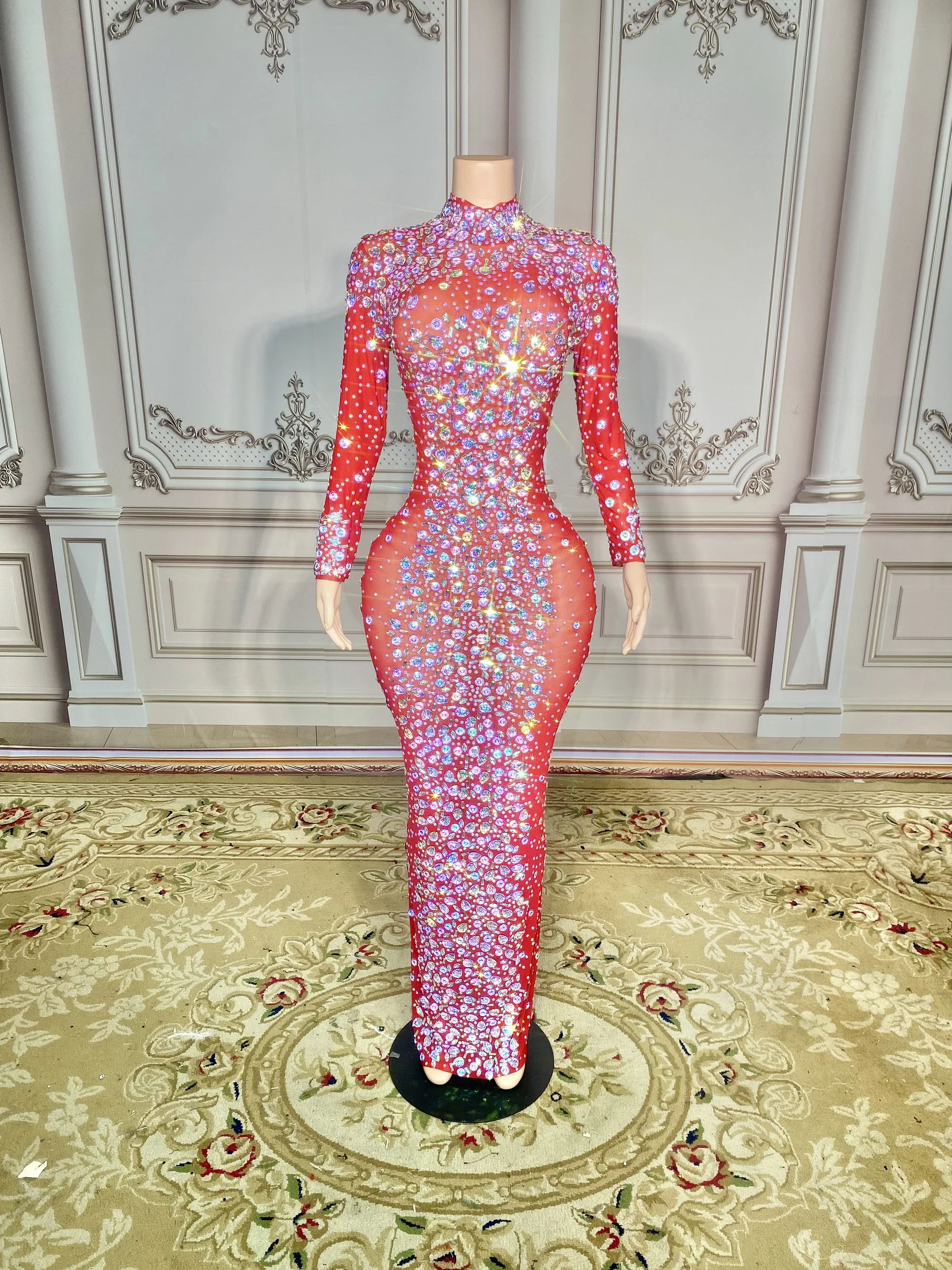 

Women Clothing 2023 Sparkling Laser Diamonds Party Dresses Women Evening Elegance Long Dress for Evening Banquet Pageant