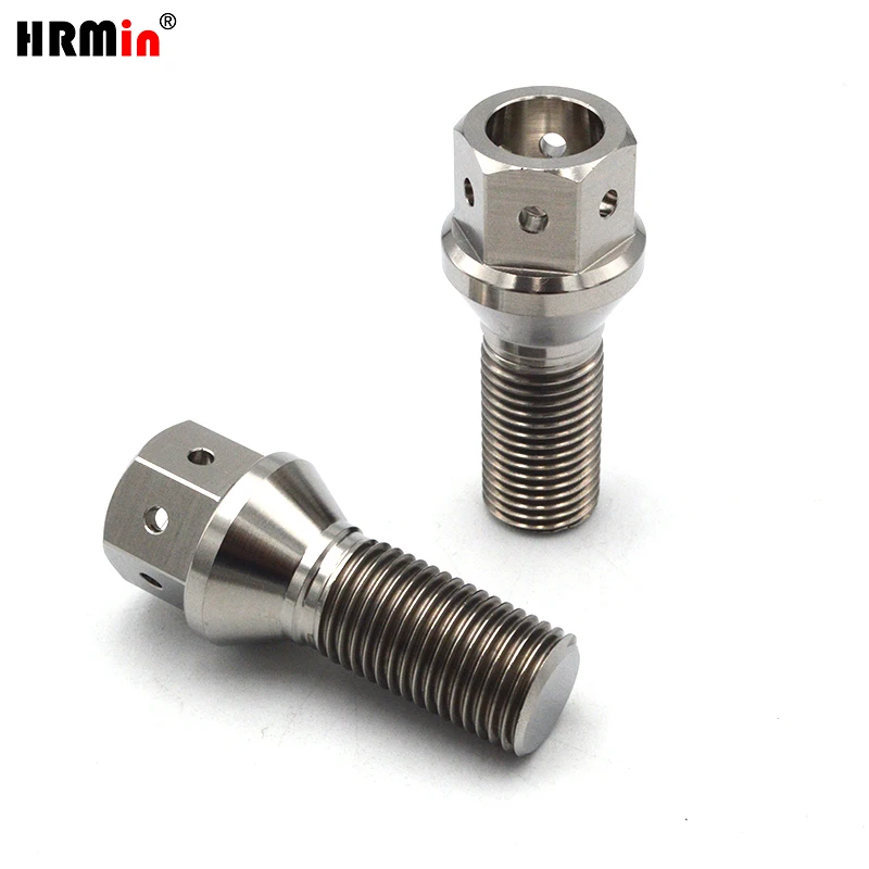 

HRMin Высокое качество M14 * 1,5 * 28-45 мм Gr.5 титановое конусное сиденье автомобильное колесо титановый болт ступицы болт для гоночного автомобиля VW AUDI