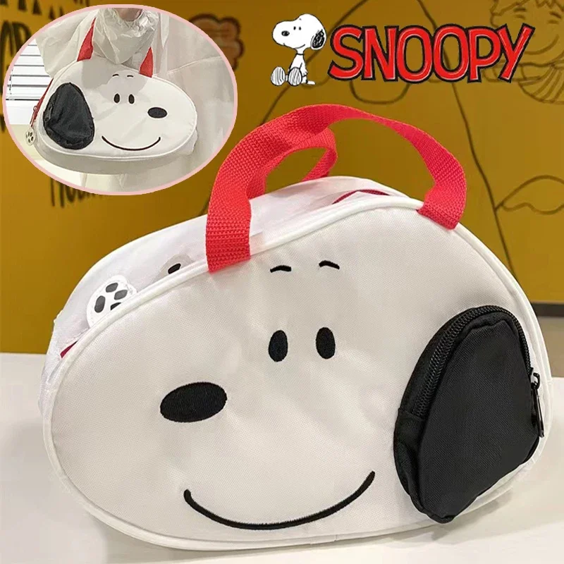 Snoopy Lunch Bags Bento Bag Cartoon Insulated Cold Stripe Picnic Kawaii Carry Case Thermal Food Picnic Lunch Bags for Women Kids